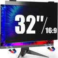 32 Inch Privacy Screen for Computer Monitor 16:9 Aspect Ratio,Magnetic Anti Glare Blue Light Hanging Private Protector Eye Care,32in Removable Anti Spy Filter Shield for Digital Workplaces