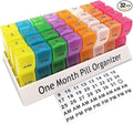 Monthly Pill Organizer 2 Times a Day, 30 Day One Month Pill Box AM/PM, Weekly Pill Holder Pill Case for Vitamins, Fish Oil, Supplements & Medication