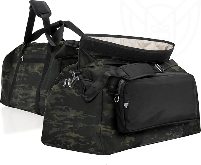Xtreme Sight Line ~ AQUA Duffel Faraday Bag + XTECH Faraday Bag ~ Water-Proof Signal Blocking Duffel Bag for Large Electronics ~ Tracking/Hacking Defense ~ 1000D Nylon ~ Midnight MultiCam