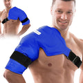 Comfytemp Shoulder Ice Pack Wrap Rotator Cuff Therapy, Gel Ice Packs for Injuries Reusable, Hot Cold Compress Shoulder Brace for Pain Relief, Recovery Items (Large/X-Large), Dark Blue