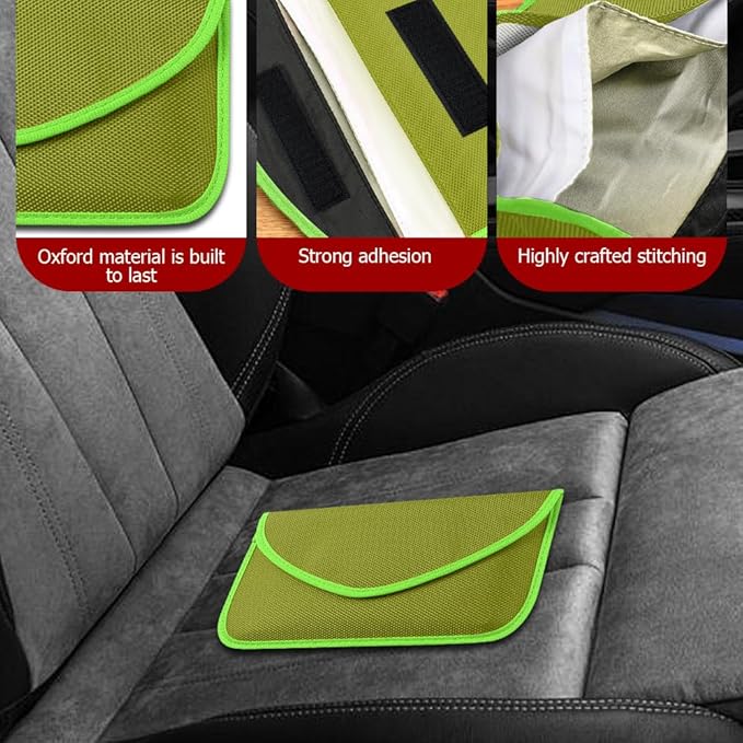 2PCS Faraday Bags for Car Key and Cell Phone, Signal Blocking Bag, Faraday Key Fob Protector, Universal Cell Phone Privacy Card Protection Car Accessories for Anti-Thefting (Khaki+Green)