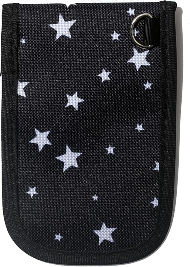 DQL faraday key fob protector, key fob signal blocker, faraday pouch, faraday bag for key fob, key signal blocker (Stars)