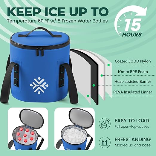 Ice Machine for Knee After Surgery w/Compression, Cold Therapy Machine for Hip Replacement, Cryo Cuff Wrap Pack for Shoulder Recovery, Cold Cooler Water System(Blue)