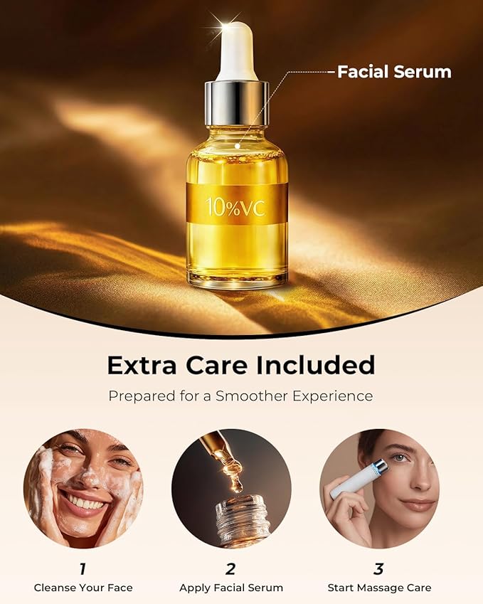 Depuffing Wand with Cold and Heat, Eye and Face Depuffer for Puffiness and Dark Circles, Heated Eye Wand and Ice Roller for Face, Portable Facial Massager for Skincare at Home and Travel