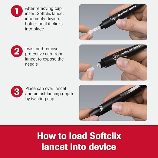 Accu-Chek Softclix Diabetes Lancing Device and 110 Softclix Lancets for Diabetic Blood Glucose Testing (Packaging May Vary)