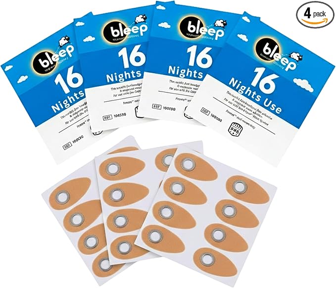 Bleep Eclipse Halos C Pap Mask-Free Interface, Strapless Sleep Apnea CPAP Nose Mask with 128 MagSeal Ports, Leak-Free Adhesive, BPA-Free, Supplies & Accessories, 32 Count, USA-Made (Pack of 4)