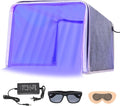 Portable LED Blue Light Box, Safe and Effective Blue Ray Light 144LED Three-Sided Lighting Home Use