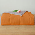 Weighted Blanket 15lbs Queen Size Orange Grey 60"x80" Weighted Blankets for Adults Heavy Blanket are Comfortable and Cozy