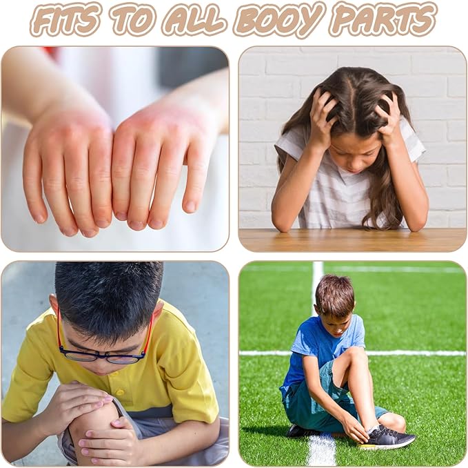 WORLD-BIO Kids Ice Packs - 3 Reusable Gel Boo Boo Packs with Soft Sleeves | Cold/Hot Therapy for Pain Relief, Fever, Headaches, Wisdom Teeth | Safe for Babies, Toddlers & Travel First Aid
