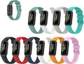 Sporty Wristbands Compatible with Fitbit Inspire 3 Health Tracker Replacement Accessories Soft Silicone Watch Bands for Inspire3 Fitness Tracker S/L