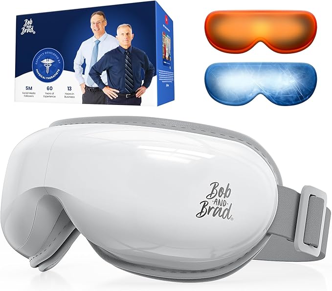 BOB AND BRAD Eye Massager with Heat and Cooling, FSA-HSA Eligible, EyeOasis 3 Heated Eye Massager Mask for Dry Eyes, Migraines, Headaches Relief, Reduce Strain, Improve Sleeping, Mother's Day