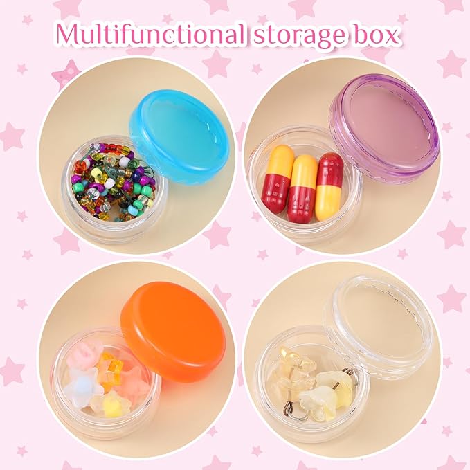 Small Pill Organizer Box, 8 Pcs Travel Pill Case Holder Portable Daily Mini Pill Container BPA Free Pocket Pills Medicines Storage Container for Pocket Purse Briefcase Medicine Storage Box