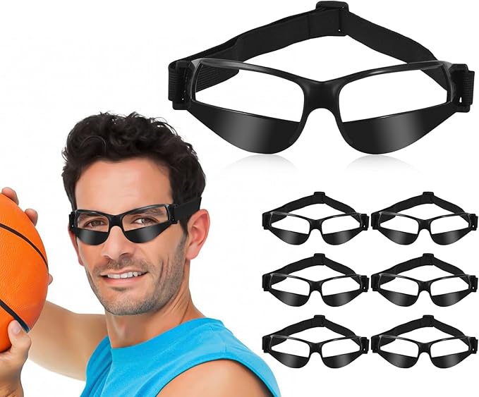 Improving Basketball Skills, Say Goodbye to Bowing - Professional Dribbling Goggles Basketball Sports Training Glasses, BLACK