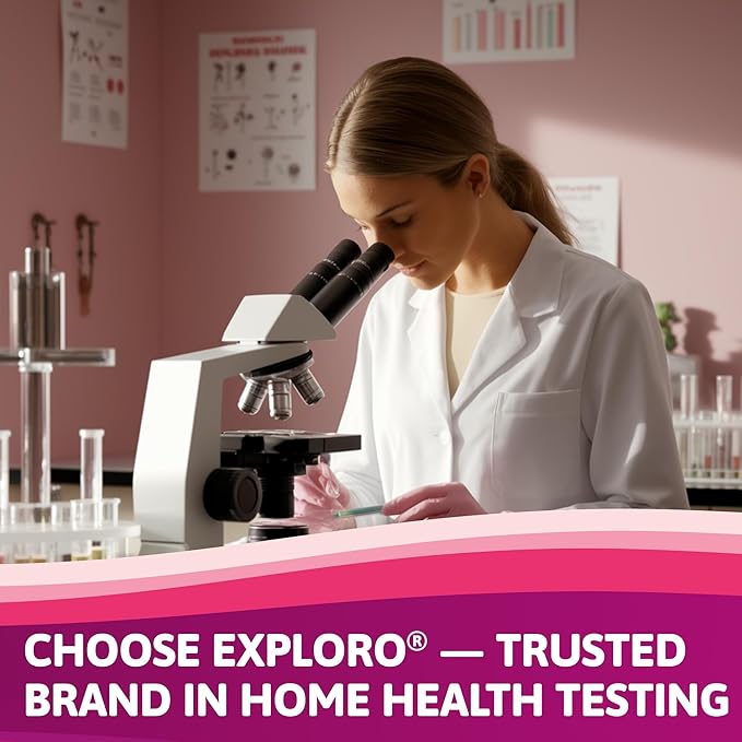 Exploro Vaginal Health pH Test Devices Feminine pH Test, Monitor Vaginal Intimate Health & Prevent Infection, Accurate Acidity & Alkalinity Balanced Vaginal Test, BV Test, Vaginal Yeast Test Pack of 5