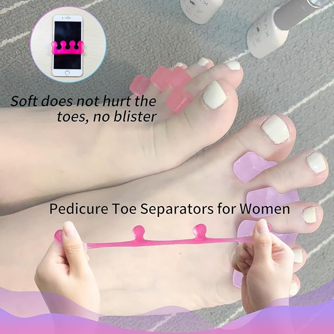 SUNFATT Toe Separators for Women,Toe Spacers for Women,Pedicures Toe Separators Use for Separation of Toenails or Nails,Beauty Pedicure Tools Suitable for Supplies for a Salon Pedicure