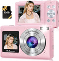 Digital Camera, 56MP 2.7K Dual-Screen Selfie Camera with 16X Zoom, 20 Filters & Anti-Shake, Portable Point and Shoot Digital Cameras with 32GB Card, Compact Travel Cameras for Beginners Teens Kids