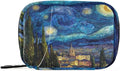 Starry Night Pill Organizer Case Oil Painting 7 Day Travel Pill Box with Zipper Portable Weekly Vitamin Medicine Supplement Holder Pouch Bag