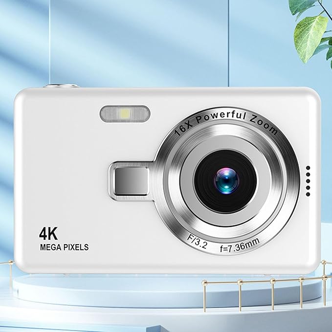 Digital Camera for Photograhpy, 1080P, Support 64GB Expandable, Compact Point and Shoot Camera 16X Zoom Anti Shake Portable Small Cameras for Teens Boys