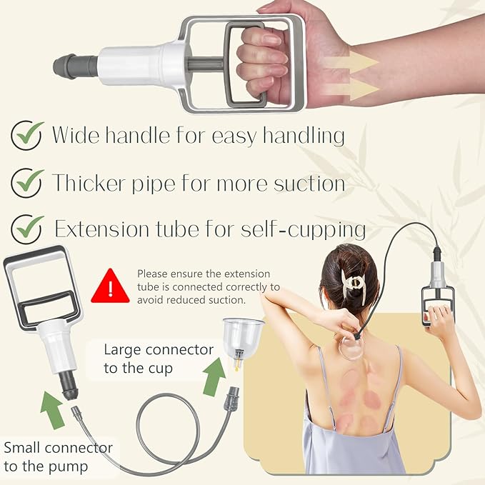 Cupping Kit for Massage Therapy - 16 Cups Professional Massage Cups Set with Manual Pump, Vacuum Cupping Therapy Set for Cellulite Reduction Muscle Pain Relief