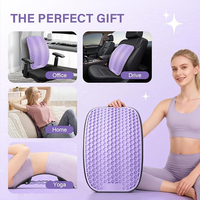 Adjustable Lumbar Support Board | Extra-Wide Back Stretcher for Lower Back Pain Relief | Back Cracker Board for Spinal Decompression | Back Cracking Device
