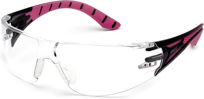 Pyramex Endeavor Plus Safety Glass Black/Gray Frame With Foam Padding Clear H2MAX Anti-fog Lens
