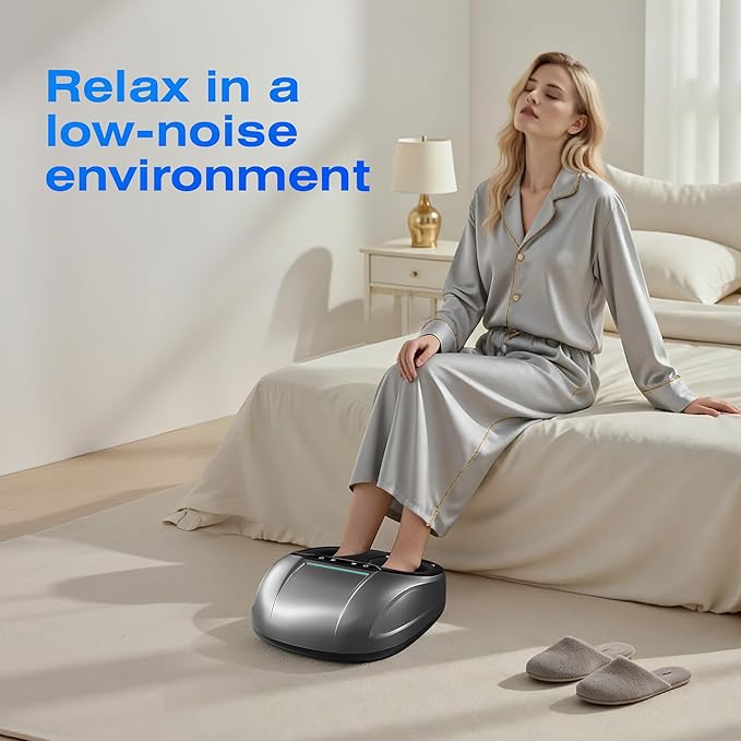 Shiatsu Foot Massager with Heat - Electric Massage for Plantar Fasciitis, Neuropathy Pain Relief & Circulation, Deep Tissue Kneading for Heel, Arch, Ankle - Gift for Men & Women, Seniors, Parents