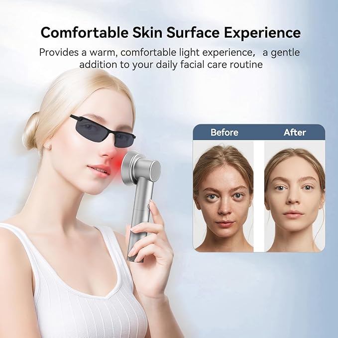 Handheld Red Light Device with Stand, Red & Infrared LED Wellness Device with 3 Modes & Timer, Near-Infrared Red Light Wand for Body, Knee, Feet, Back, Muscle, Joints