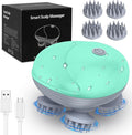 AMIR Electric Scalp Massager, Portable Head Massager with Kneading 96 Massage Nodes, Handheld Head Scratcher Massager for Stress Relax and Pain Relief, Ideal Valentine‘s Day Gift for Her/Him (Green)