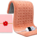 Boncare® Ultra Plush XXL Heating Pad for Neck and Shoulder and Back with Auto-Off, Stay-On Warmth Up to 18 Hours, 6 Heat Levels, 12.6 ft Cord for Bed Foot Warmer with Gift Box (Pink, 17"x33")