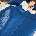 Weighted Blanket Twin Size (48"x72" 15lbs),Ultra Soft and Cozy Cooling Weighted Blanket Twin Size for Adult,Heavy Blanket with Machine Washable Soft Blanket, Navy Blue