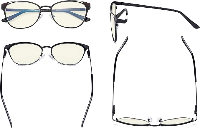 Eyekepper Blue Light Filter Glasses for Women- Butterfly Design Computer Eyegalsses with Transparent Blue Lens