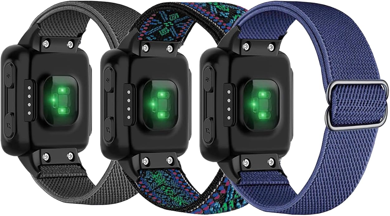 Compatible with Garmin Forerunner 35/30 Band, Nylon Elastic Solo Loop Women Men,Adjustable Replacement Watch Strap for Garmin Forerunner 35 Sport Watchband for SmartWatch