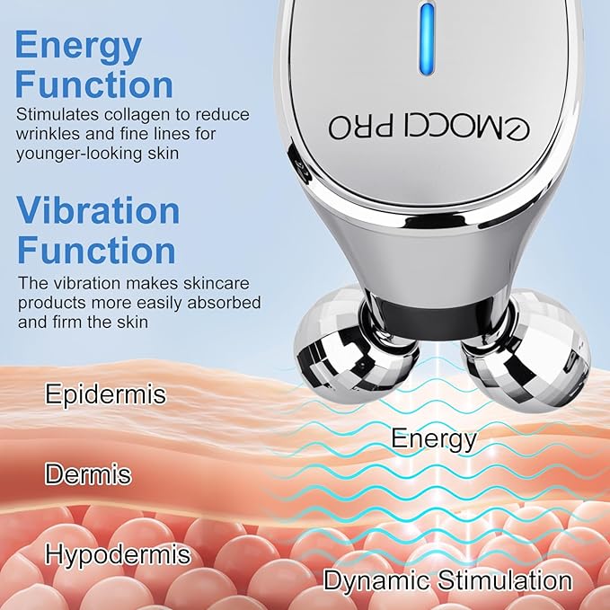 Facial Massager Device Electric Face Gua Sha Vibration Tools Facial Rollers for Women Luminesce Glow For Face Neck Roller for Face lifting For Skin Care