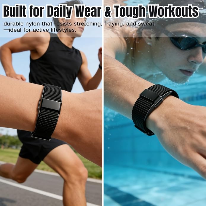 Nylon Loop Compatible with Hume Band, Nylon Replacement Strap, Soft Adjustable Breathable Sport Wristband for Fitness Tracker