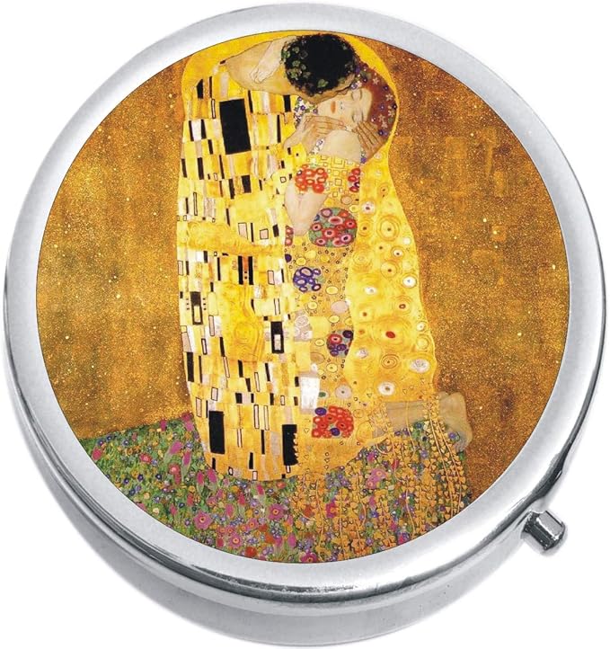 Gustav Klimt The Kiss Medicine Vitamin Pill Box