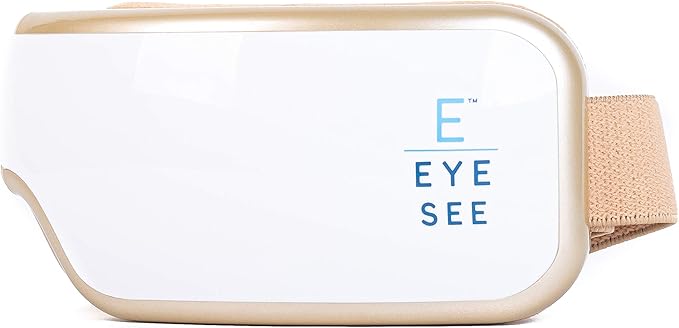 Eye See Eye Massager with Heat - Migraine Relief and Stress Relief! - Electric Air Compression, Vibration and Soothing Music All Included | Adjustable Elastic Band - Great for After Work !
