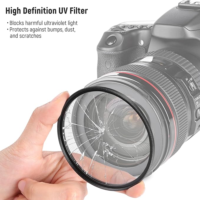 NEEWER 72mm UV/CPL/ND Lens Filter Kit with Hard Shell Storage Case, Multicoated Optical Glass & Aluminum Alloy Frame, UV + Circular Polarizer (CPL) + Neutral Density (ND4) Filter for 72mm Camera Lens