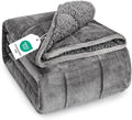 Topblan Sherpa Fleece Weighted Blanket for Adult, 20 lbs Dual Sided Cozy Fluffy Heavy Blanket, Ultra Fuzzy Throw Blanket with Soft Plush Flannel Top, 60 x 80 inches