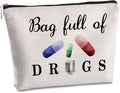 Funny Pill Medicine Bags Nurse Practitioner Gifts for Women Travel Cosmetic Bag Full of Pill Patient Birthday Gifts Storage Multi function Pouch