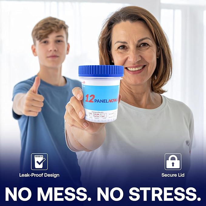 16 Panel Drug Test Cups, with FYL, KRA, ETG and TCA, Built-in Temperature Strip Included, Easy Read, Multi-Test, One Step, Fast and Accurate (1)