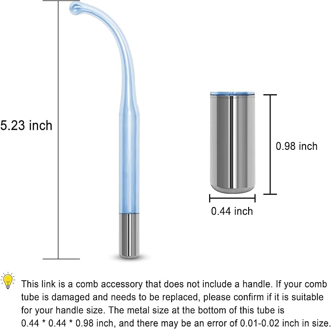 Electrode Wand Glass Tube Electrodes Spare Part for Facial Machine Salon Spa Equipment Elitzia ETJX006 (Blue Point)