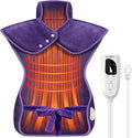 Heating Pad for Back Pain Relief, FSA Eligible HSA, Electric Heating Pads for Back Neck Shoulders, Wearable Large Heat Pad, Christmas Gifts for Mom Women Dad Men, ETL Certified, 24” x 33”, Purple