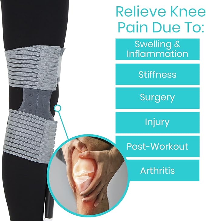 Vive Cold Therapy Machine Replacement Pads for Knee - Flexible Ergonomic Reusable Padding for Ice Cold Therapy - Pain Relief System - Knee Adjustable Device Accessory to Reduce Swelling (Pads Only)