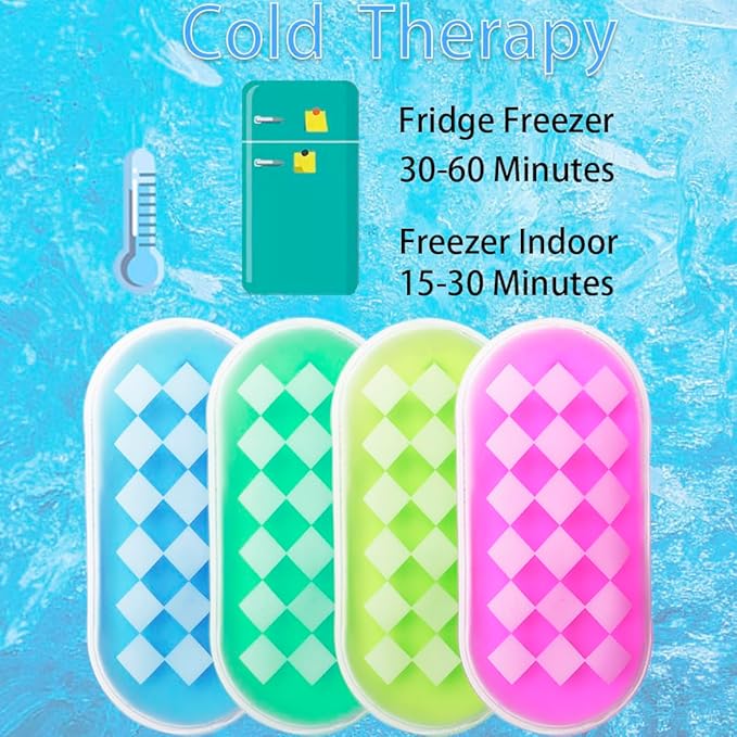 Kids Ice Pack for Boo Boo – 4 Color Cold Packs Cold Compress for Swelling, Bruises & Cuts – Safe Toddler First Aid Ice Pack– Reusable Gel Pack for Sports Injuries & Home Healthcare