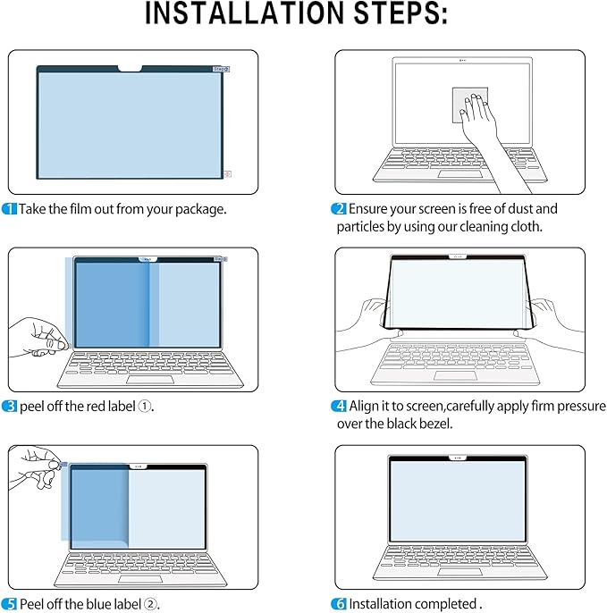for Surface Laptop 6/5/4/3/2/1 13.5 inch Anti-Glare Anti-Blue Light Screen Protector,Easy Installation Bubble Free,Eye Protection Blue Light Filter Compatible with Surface Laptop 6/5/4/3/2/1 13.5"