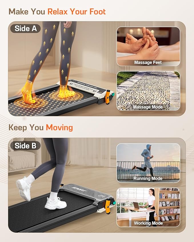 Walking Pad with Incline, Akluer Incline Treadmills for Home, 2.5 HP Under Desk Treadmill Small with Remote Control, Walking Pad Small Treadmill with LED Display