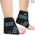 Ankle Ice Pack Wrap with Compression – Reusable Cold Gel Pack for Foot and Achilles, Dual Strap Design with Soft Plush Lining, Flexible Cold Therapy for Ankle Support - 2 Packs