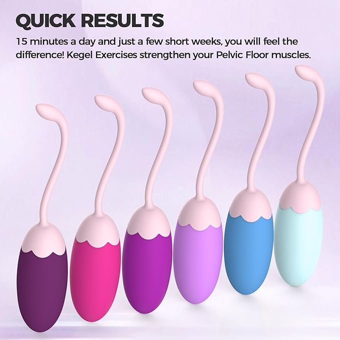 FENHUA Kegel Exercise System–Pelvic Floor Strengthening- Set of 6 Premium Silicone Kegel Exercise Weights & Control with Training Kit for Women: Beginners & Advanced