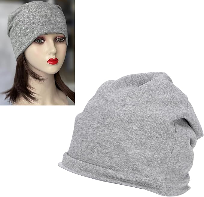 Eujgoov EMF Protection Shielding Beanie for Men Women Radiation Blocker Hat with Adjustable Fit, Light Gray