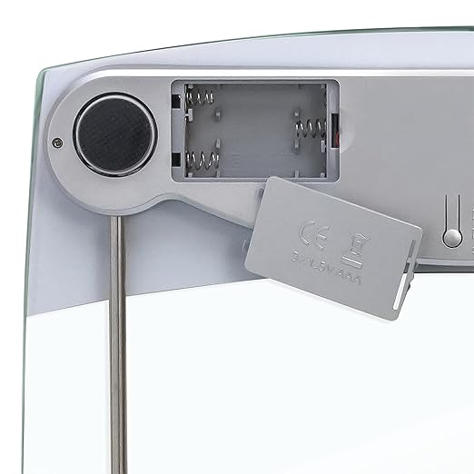 Taylor Digital Scales for Body Weight, Extra High 440 LB Capacity, Unique Blue LCD, Stainless Steel Accents Glass Platform, 12.4 x 12.4 Inches, Clear